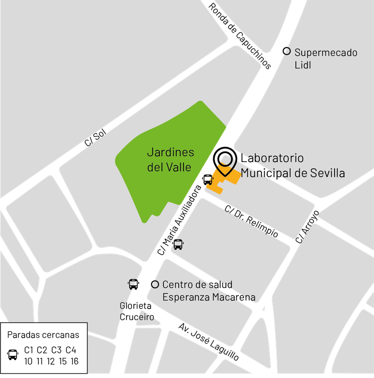 mapa de localización del laboratorio