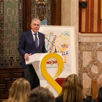 José Luis Sanz, en un momento del acto