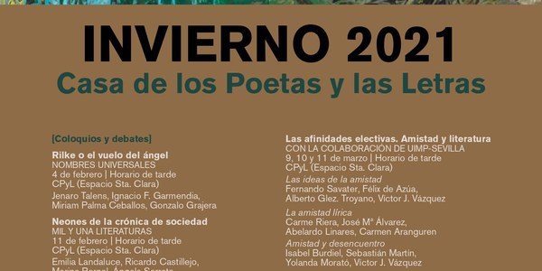 Las jornadas sobre Amistad y Literatura o el recuerdo de Flores y Mansilla, citas destacadas del invierno de la Casa de los Poetas y las Letras