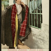 Costumbres andaluzas. Pelando la pava © ICAS-SAHP, Archivo Municipal de Sevilla, Colección Postales, 370