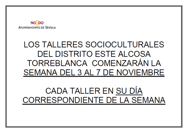 CARTEL FECHA INICIO TALLERES ESTE_ALCOSA_TORREBLANCA.png CARTEL FECHA INICIO TALLERES ESTE_ALCOSA_TORREBLANCA.png