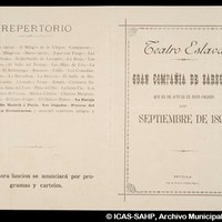 06-Teatro Eslava. Gran Compañía de Zarzuela. 1890/09 ©ICAS-SAHP, Archivo Municipal de Sevilla