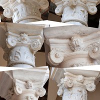 08. Composición con 6 capiteles del claustro. ©ICAS-SAHP, Reprografía (Antonio Brenes)