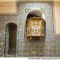 18. Púlpito del refectorio, con azulejería y yesería restauradas.  ©ICAS-SAHP, Reprografía (Antonio Brenes)