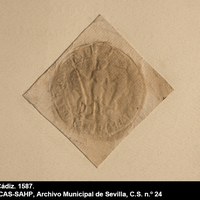 Cádiz. 1587. ICAS-SAHP, Archivo Municipal de Sevilla, C.S. n.º 24