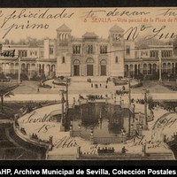 Vista Parcial de la Plaza de América © ICAS-SAHP, Archivo Municipal de Sevilla, Colección Postales, 216