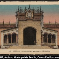 Fachada del Pabellón Real © CAS-SAHP, Archivo Municipal de Sevilla, Colección Postales, 238