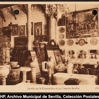 Detalle de la Exposición de la Casa de Sevilla © ICAS-SAHP, Archivo Municipal de Sevilla, Colección Postales, 256