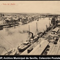 Vista del Muelle © ICAS-SAHP, Archivo Municipal de Sevilla, Colección Postales, 271