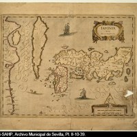 Mapa de Japón y Corea. Grabado holandés del siglo XVII. ©ICAS-SAHP, Archivo Municipal de Sevilla, Pl. II-10-39