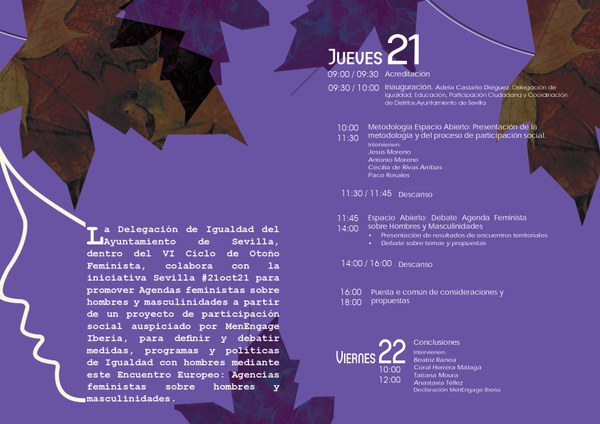 PROGRAMA ENCUENTRO HOMBRES Y MASCULINIDADES - CARA INTERIOR