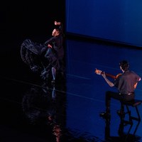 Archivo Fotográfico Bienal de Flamenco © Fotógrafa: Claudia Ruiz Caro /   Rocío Molina, Eduardo Trassierra y Yerai Cortés - Al Fondo Riela (Lo otro de Uno)