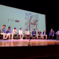 Fernando Mañes, director de programas del ICAS presentando el acto en Espacio Turina